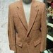 1960's brown weave wool men's jacket w/suede elbows - size 40