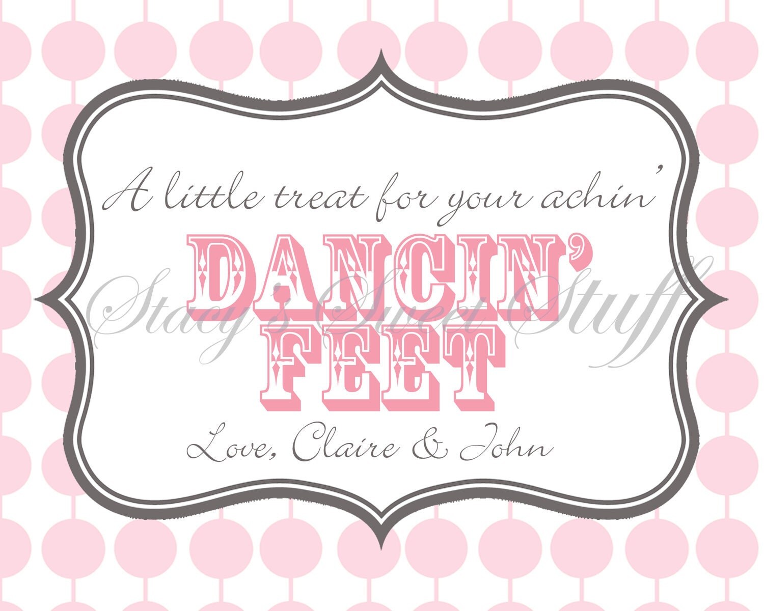 Wedding Flip Flop Sign CUSTOM Printable