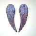 Raven Wings Iridescent Large Metal Wings Pendants