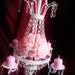 Elegantly Shabby Snowy White 4 Candle Chandelier MADE TO ORDER