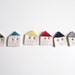 Porcelain houses set of 6 buttons