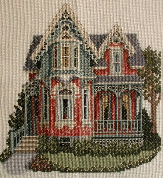 Completed Cross Stitch Cabbagetown TorontoCanada