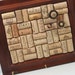 Wine Cork Key Rack in Dark Cherry Frame
