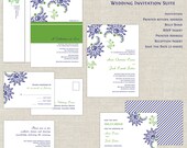 Navy Blue & Kelly Green Wedding Invitations, Bold Wedding Invitation, Wedding Invites, Modern Flowers, Paisley, St. Patrick's Day, Irish Il_170x135