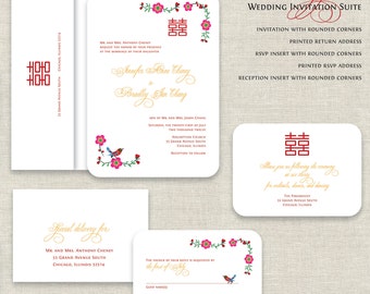 Wedding invitations chinese and english