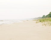 Large beach photography beach photograph 11x14 lake michigan ocean shoreline  fine art print cottage chic modern art grey blue green