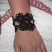 CLEARANCE SALE Gorgeous Black Lace Cuff Bracelet Necklace Collar Choker Anklelet Button Closure-FREE SHIPPING