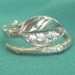 twig ring size 6 with a natural rose leaf sterling silver