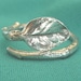 rose leaf ring size 5 twig ring sterling silver
