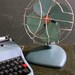 Vintage Electric Fan Superlectric Metallic Blue