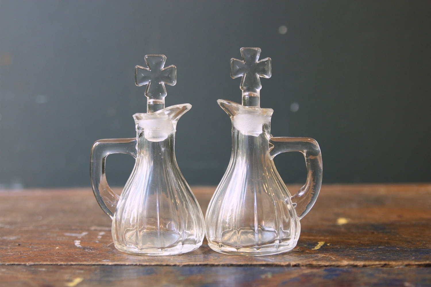 Catholic Water and Wine Cruets by sevenbc on Etsy