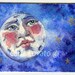 Blue Moon Painting Watercolor Art - Original