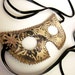 Gold, Black and Brown Masquerade Mask, Decoration or Party Favor