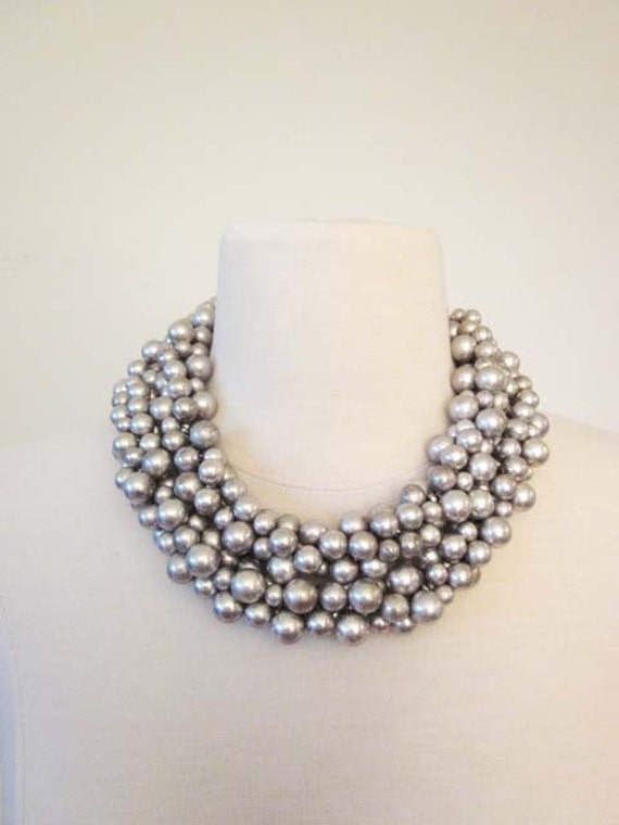 carme silver bauble necklace