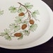 Lugged Platter with Hand Painted Pine Tree Branch Pattern
