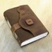 Vintage Style Leather Journal - Little Secrets Holder - brown Leather Journal