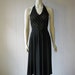 70s Super SEXY black halter DISCO DRESS size small