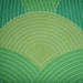 Green Scallops Vintage Vera TWIN FLAT Cutter - Reclaimed Bed Linens