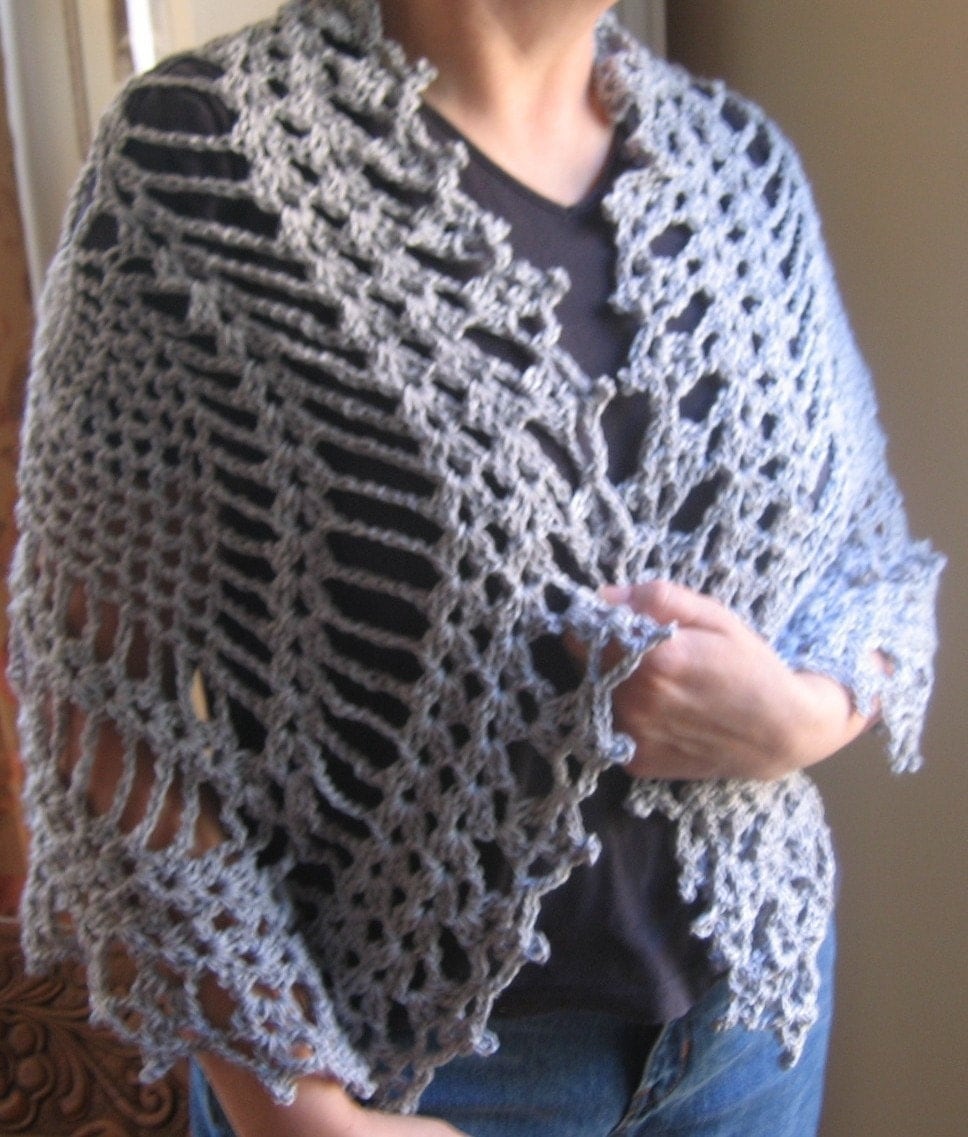 Crochet Pineapple Lace Shawl Pattern from RaggedyAnns on Etsy Studio