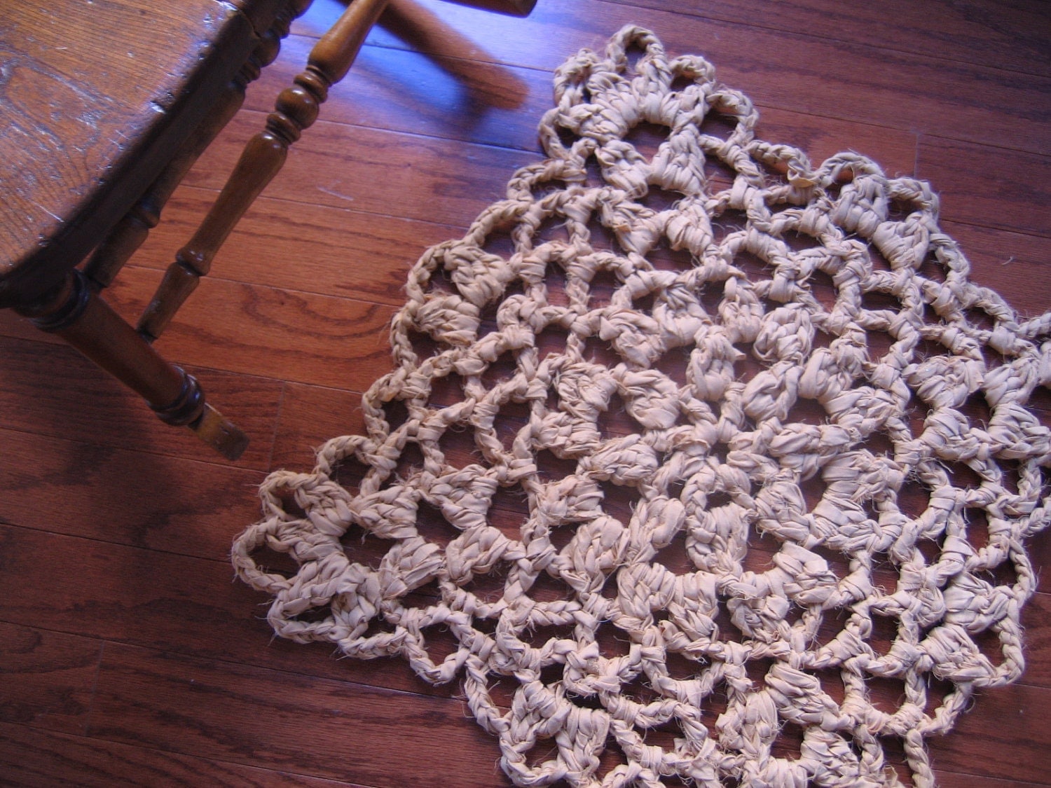 Square Lace Rag Crochet Rug Pattern by RaggedyAnns on Etsy