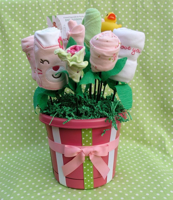 Baby Shower Gift Basket for Newborn Girl Unique by babyblossomco