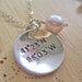 Latitude and Longitude - Personalized hand stamped sterling silver necklace