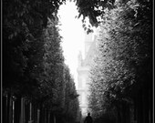 Paris Heart Photo - Black and White Photography - Louvre Photo - I Heart Paris