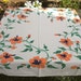 Vintage Tablecloth - Orange Hibiscus - 46 x 48