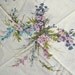 Vintage Fabric - Sprays of Pink and Blue Flowers - Tablecloth Fabric 50 x 71