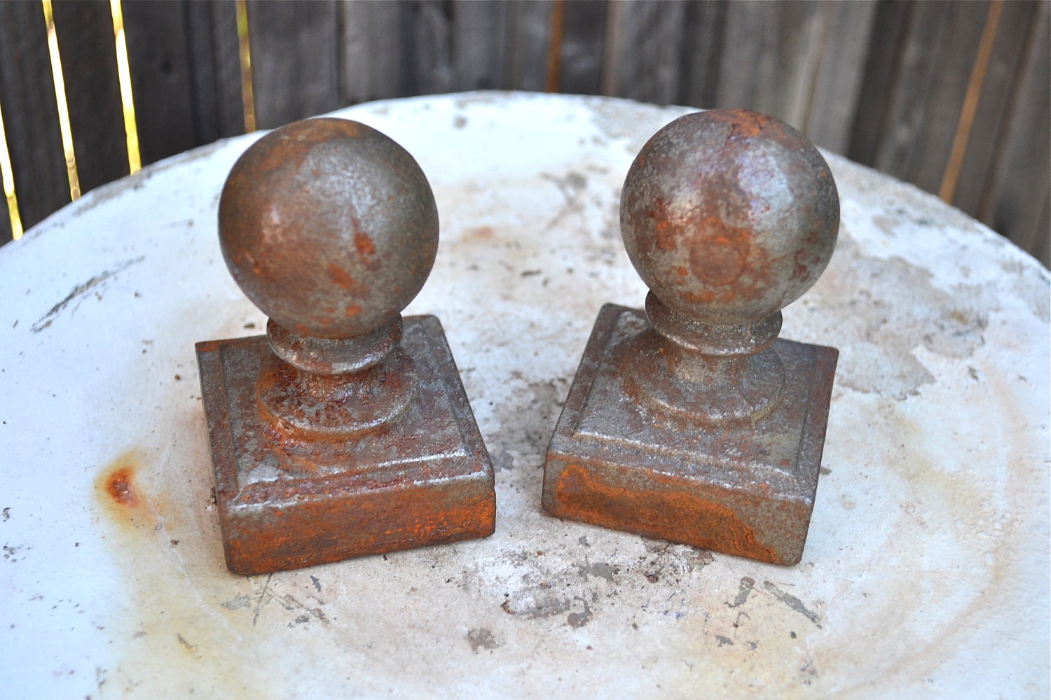 Cast iron ball finials restoration metal decor