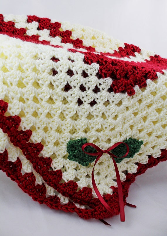 Items similar to Crochet Baby Blanket Christmas blanket holiday on Etsy