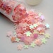 Craft Glitter Flower Shape Iridescent Pink - One Tube of Novelty Flowers