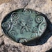 Green Swirl and Dragonfly Imprint Oval Dish