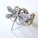 Petite silver DRAGONFLY RING