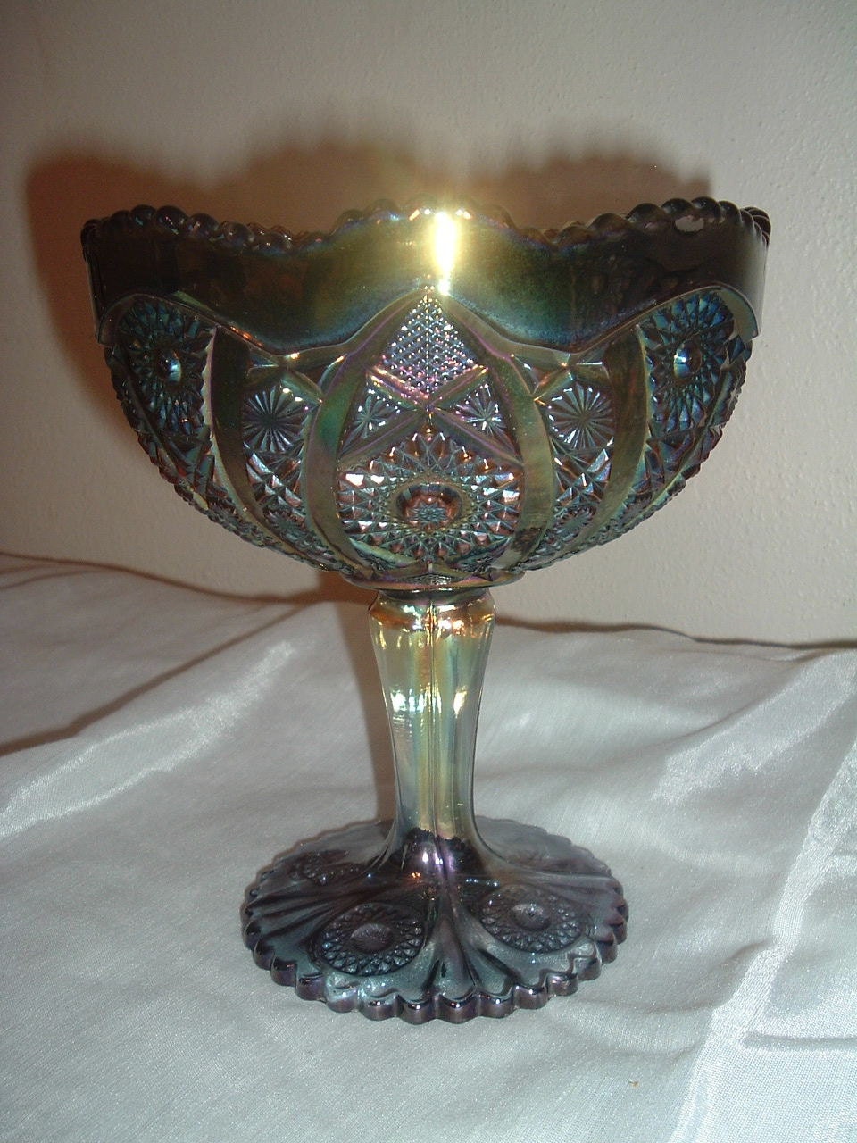 IMPERIAL CARNIVAL GLASS compote candy dish