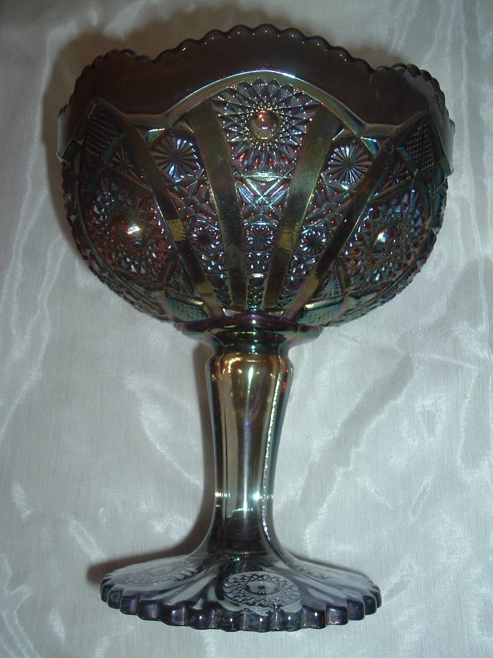 IMPERIAL CARNIVAL GLASS compote candy dish