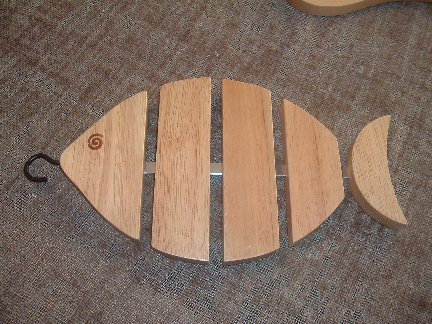 vintage wooden fish wall hanging