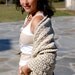PDF Crochet Pattern, Womens Medium Weight Rectangular Shawl Ladies Stole One Size Shoulder Wrap Instant Download