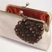 Feather Fancy Clutch Purse In Ivory