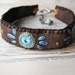 Turquoise and Brown Boho Embroidered Bracelet