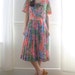 SALE 1940's Floral Watercolor Day Dress