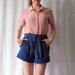 SALE Vintage Navy Polka Dot Shorts