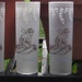 Set of 6 WHITE ROCK Frosted Glasses with Psyche