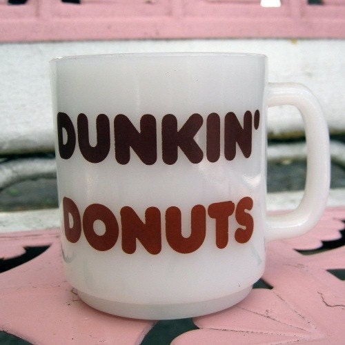 Vintage DUNKIN' DONUTS Mug from GLASBAKE