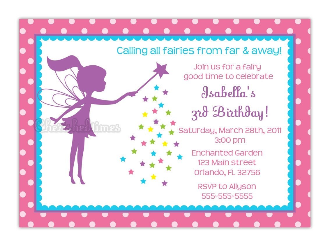 Fairy Birthday Invitations 1