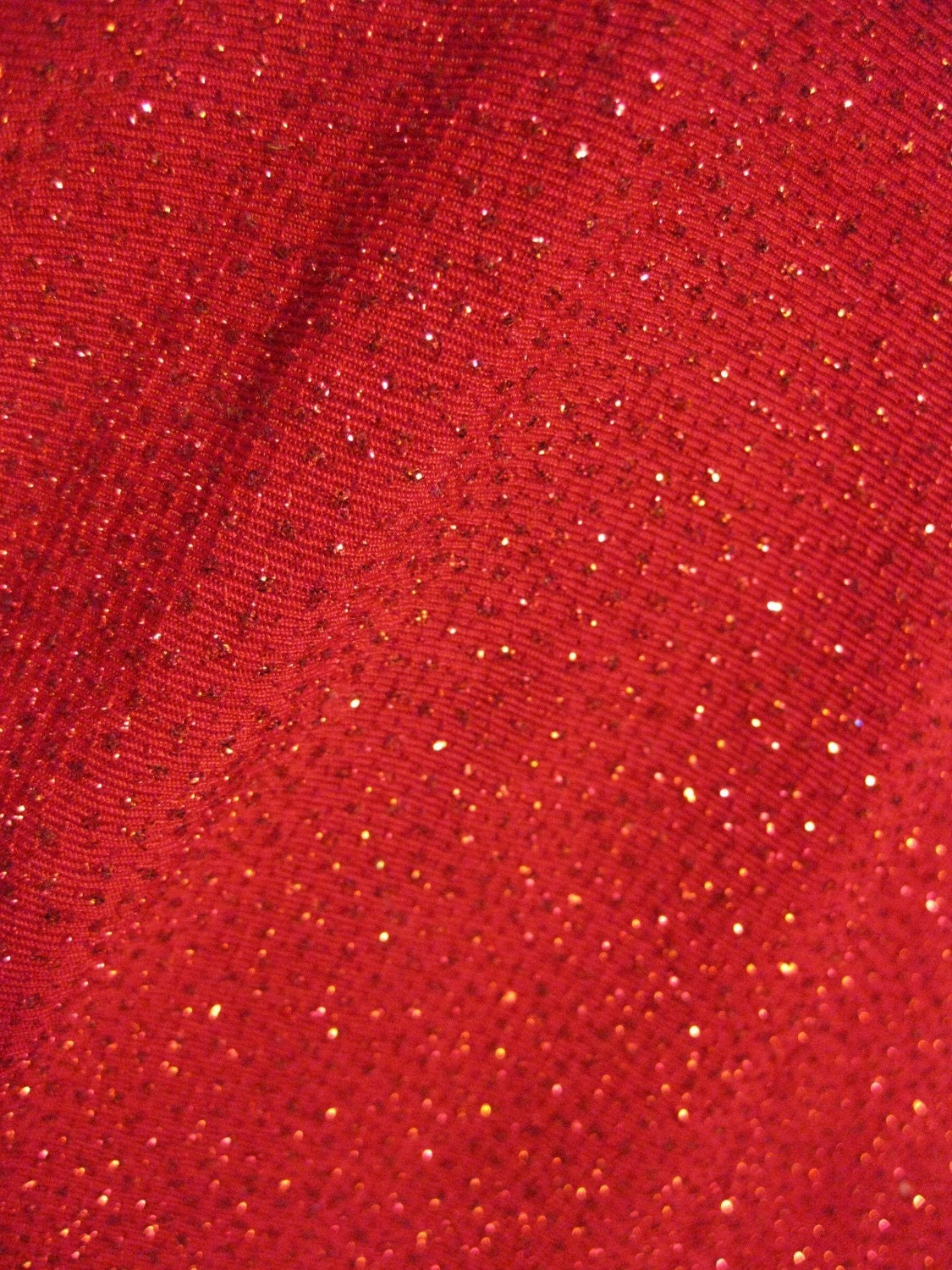 Red Glitter Stretch Slinky Lycra Fabric
