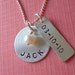 Custom Sterling Silver Necklace with Name and Date...