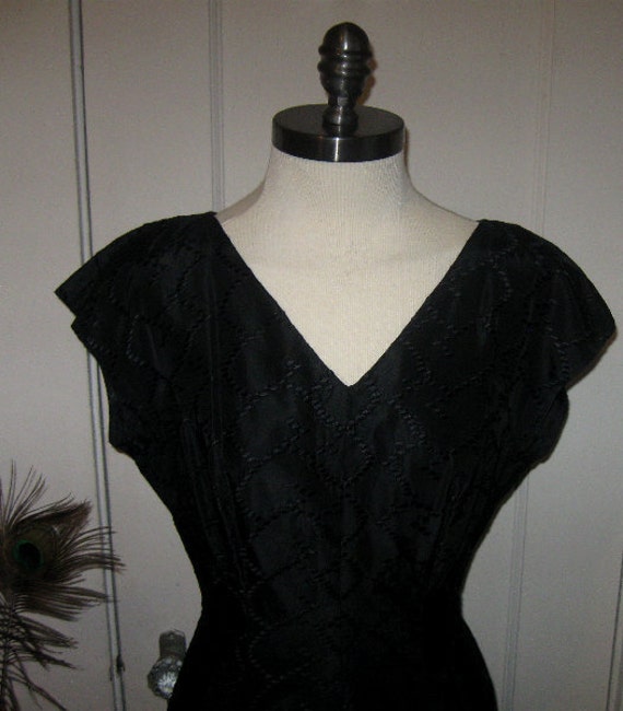 2 Day SALE Vintage 1950s Little Black Dress VLV by vivalasvixens