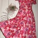 Be My Valentine Vintage Moschino Swing Dress 90s Designer Label Bright Red Pink Floral Poppy Print Big Pockets Made in Italy Retro 1940s Cut