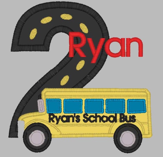 GreatStitch Bus Birthday Shirt New Design 1st Birthday 2nd Birthday Il_570xn